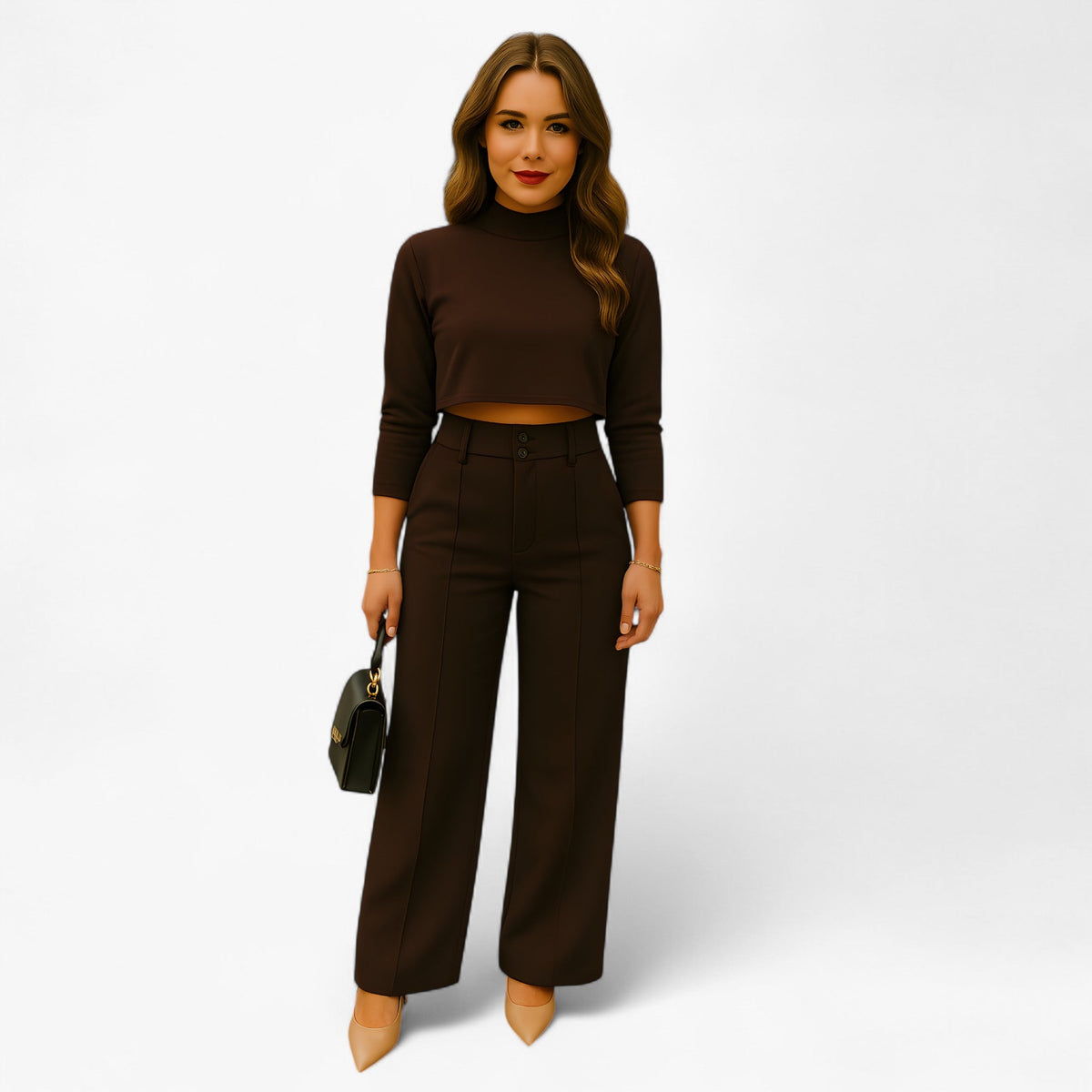 Conjunto de dos piezas con top y falda para mujer – BELLA DUO