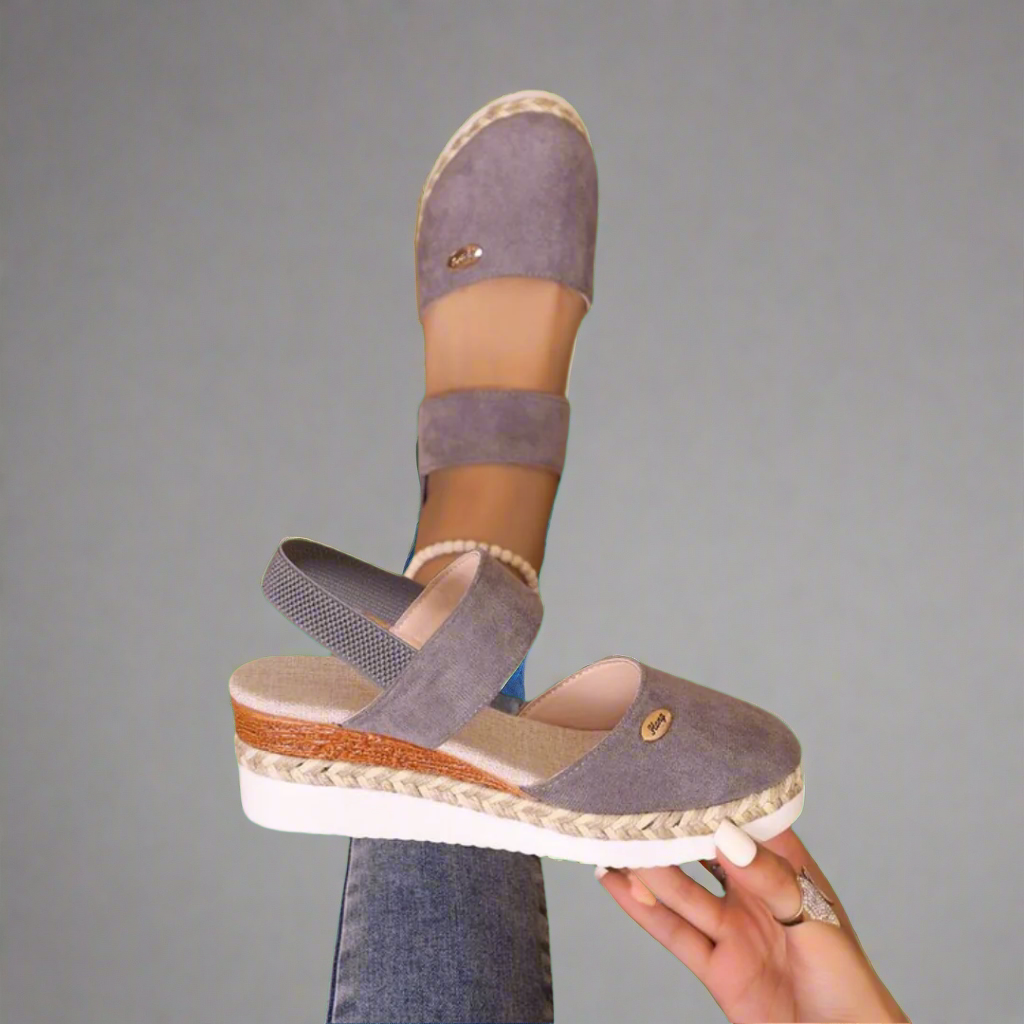 Sandalias de cuña con banda ancha para mujer – LORELEI