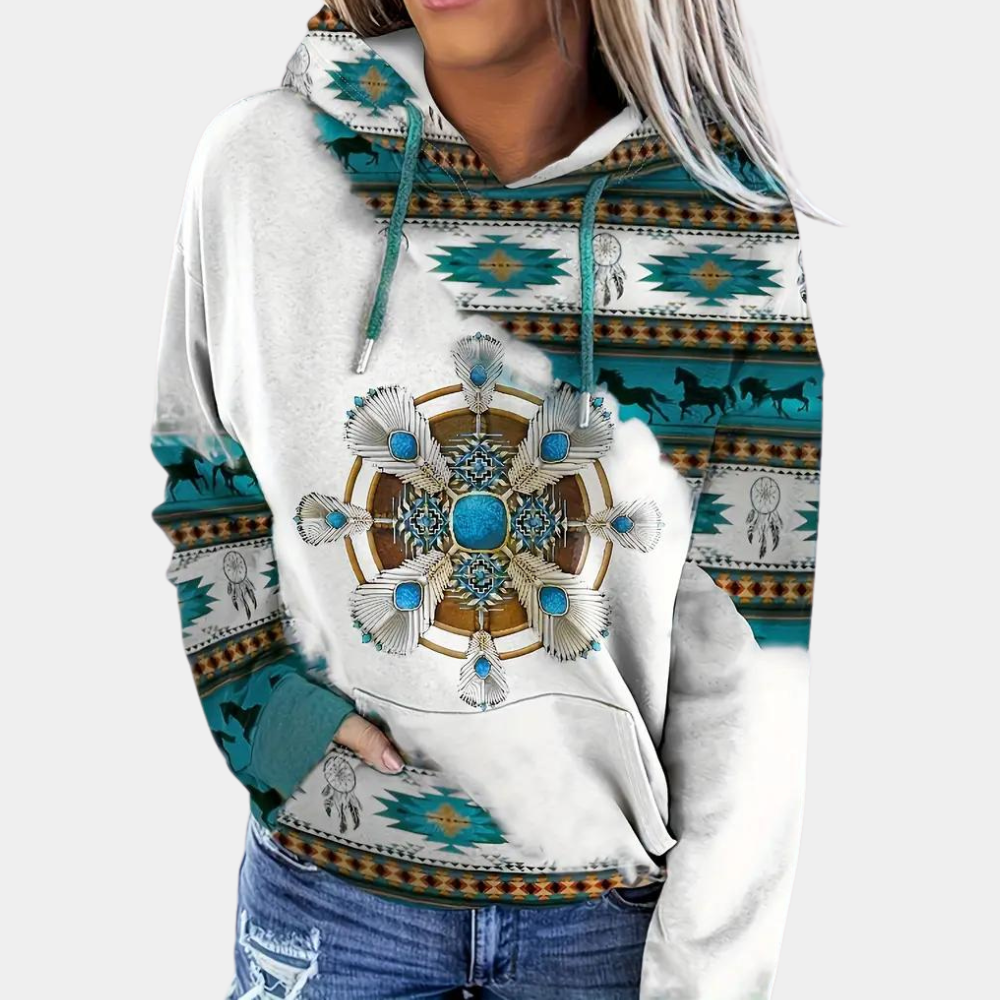 ELISA - Sudadera casual con capucha para mujer