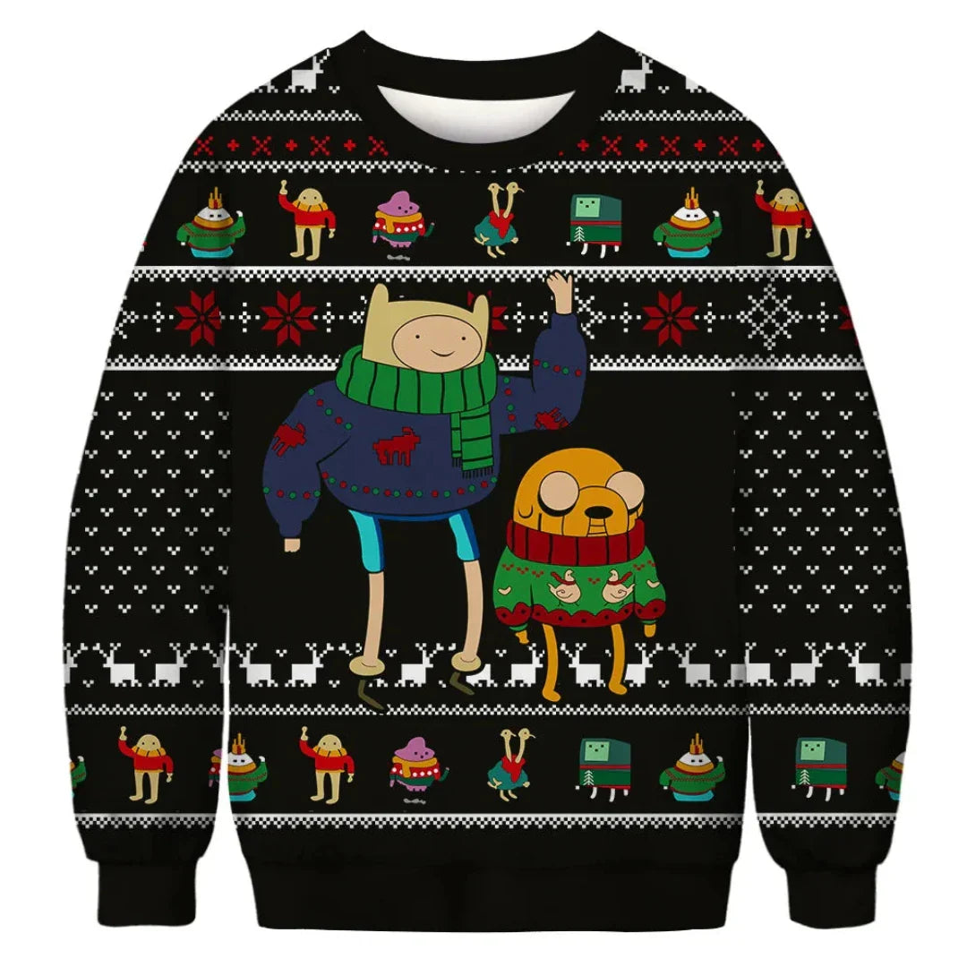 NOELIA - Jersey navideño unisex de invierno con mangas largas