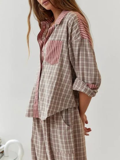 COSYCOTTON – Conjunto de pijama para mujer en algodón suave y elástico