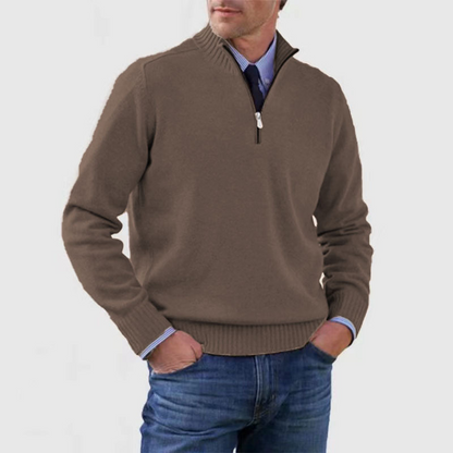 MARINER - Suéter de punto con media cremallera para hombre