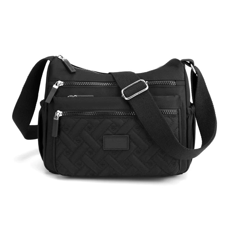 Bolso de hombro clásico y elegante con acabado lujoso – LUVINA