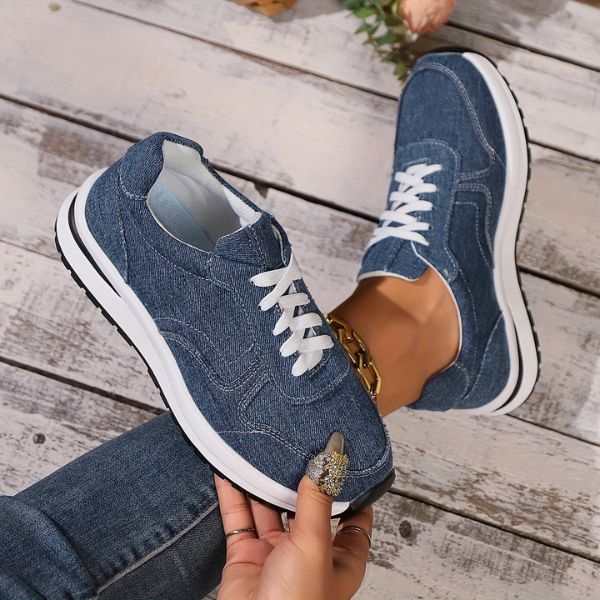Zapatillas cómodas de mujer con estilo vaquero y suela ligera – LYNNA