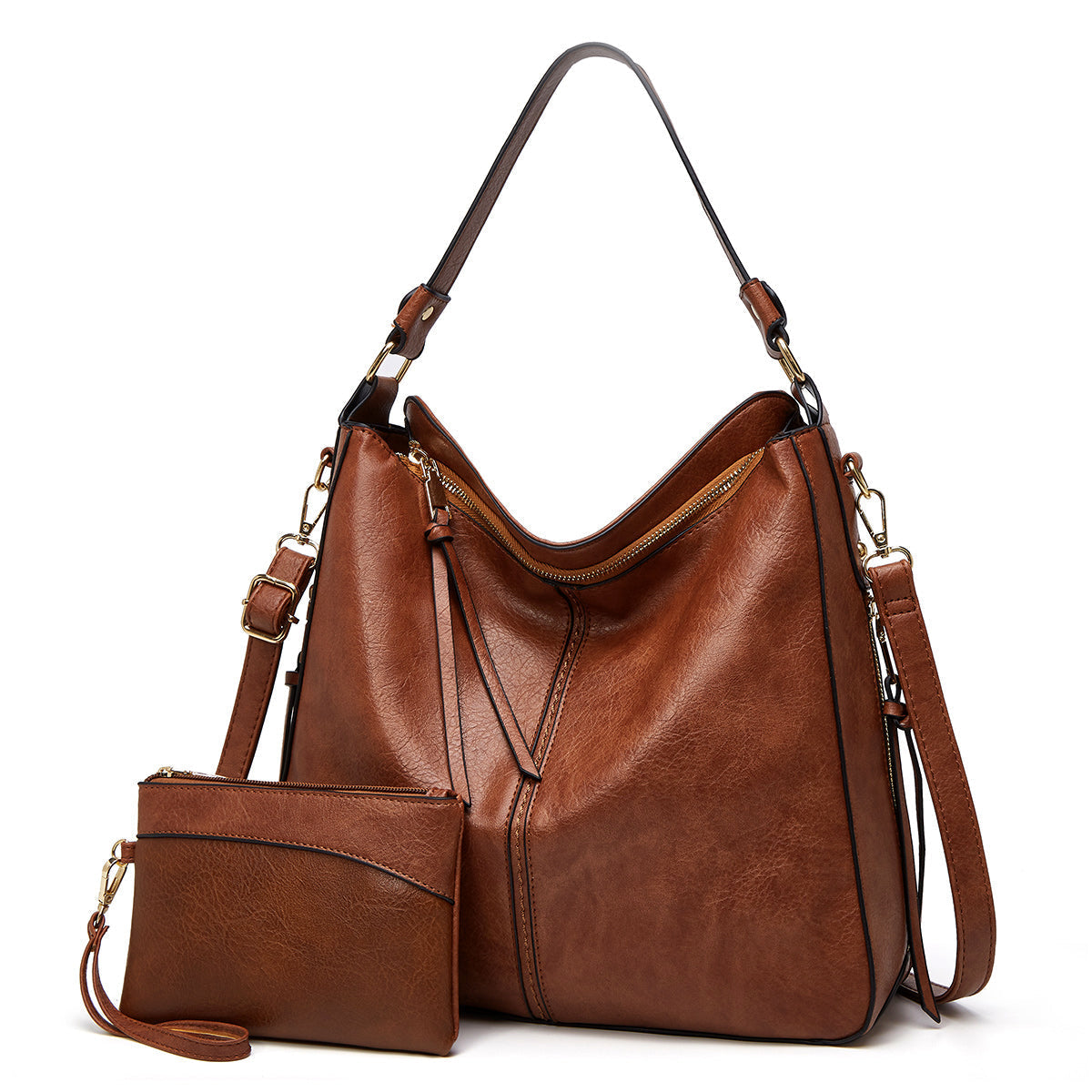 Set de bolso bandolera y minibolso de muñeca en piel sintética – LUNÈA DUO SET