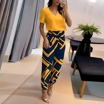 LYA – Conjunto de dos piezas con diseño moderno para mujer