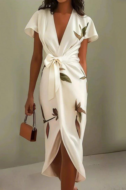 Anna – Vestido midi elegante cruzado de verano para mujer