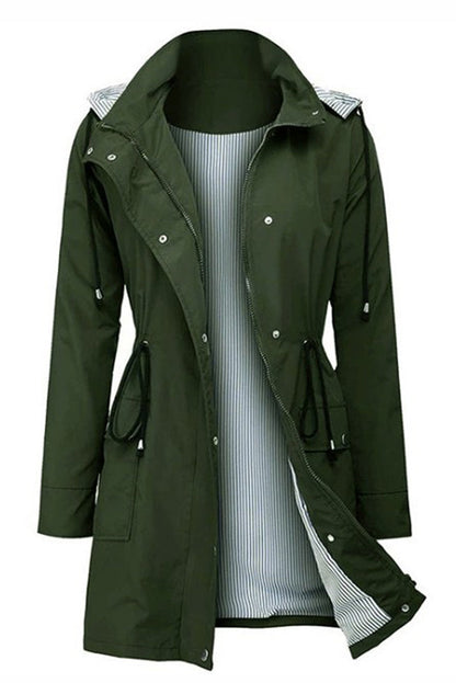 Chaqueta ligera para mujer con capucha y cordón ajustable – TAMIRA