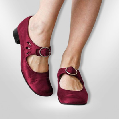Sandalias clásicas de piel con hebilla ajustable – VALENIA