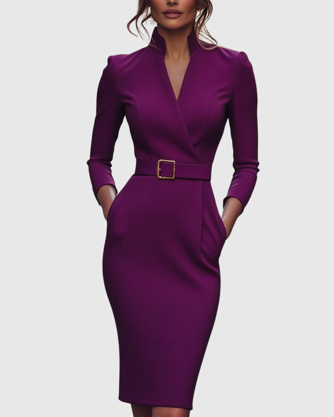 Claribel – Vestido negro refinado de fiesta para mujer