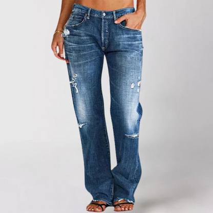 Pantalones vaqueros anchos de talle bajo y estilo relajado – AVA DENIM