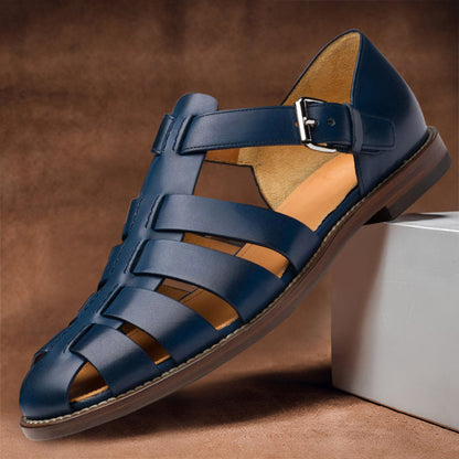 Sandalias de Cuero para Mujer con Diseño Perforado y Comodidad Veraniega – MERITA
