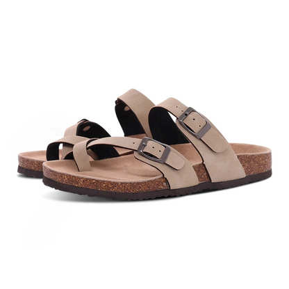 Sandalias de corcho para mujer con plantilla ergonómica y tiras ajustables – EVANIA
