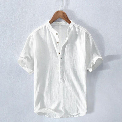 Camisa de manga corta para hombre con botones frontales – LUKE