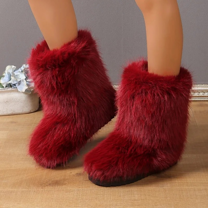 VIOLETTE - Botas de invierno forradas con imitación de piel y suela antideslizante