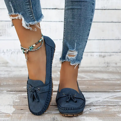 Mocasines elegantes para mujer con lazo y suela flexible – LUNIA FLEX