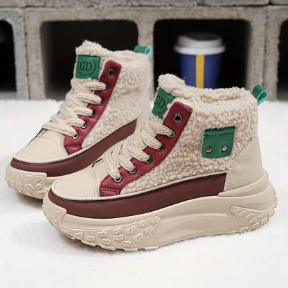 ESME - Botines impermeables de felpa para mujer