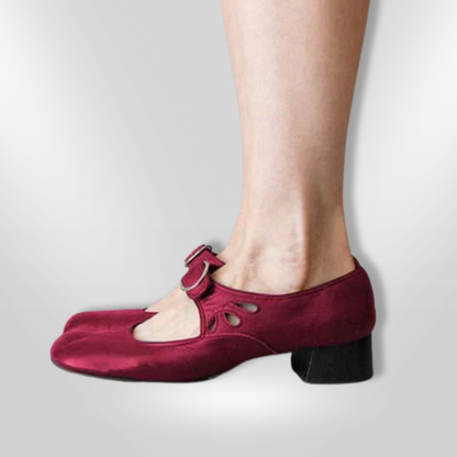 Sandalias clásicas de piel con hebilla ajustable – VALENIA