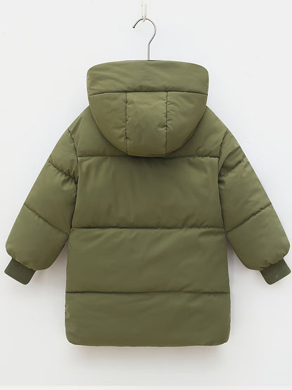 NILS - Chaqueta acolchada con capucha y mangas largas para niños