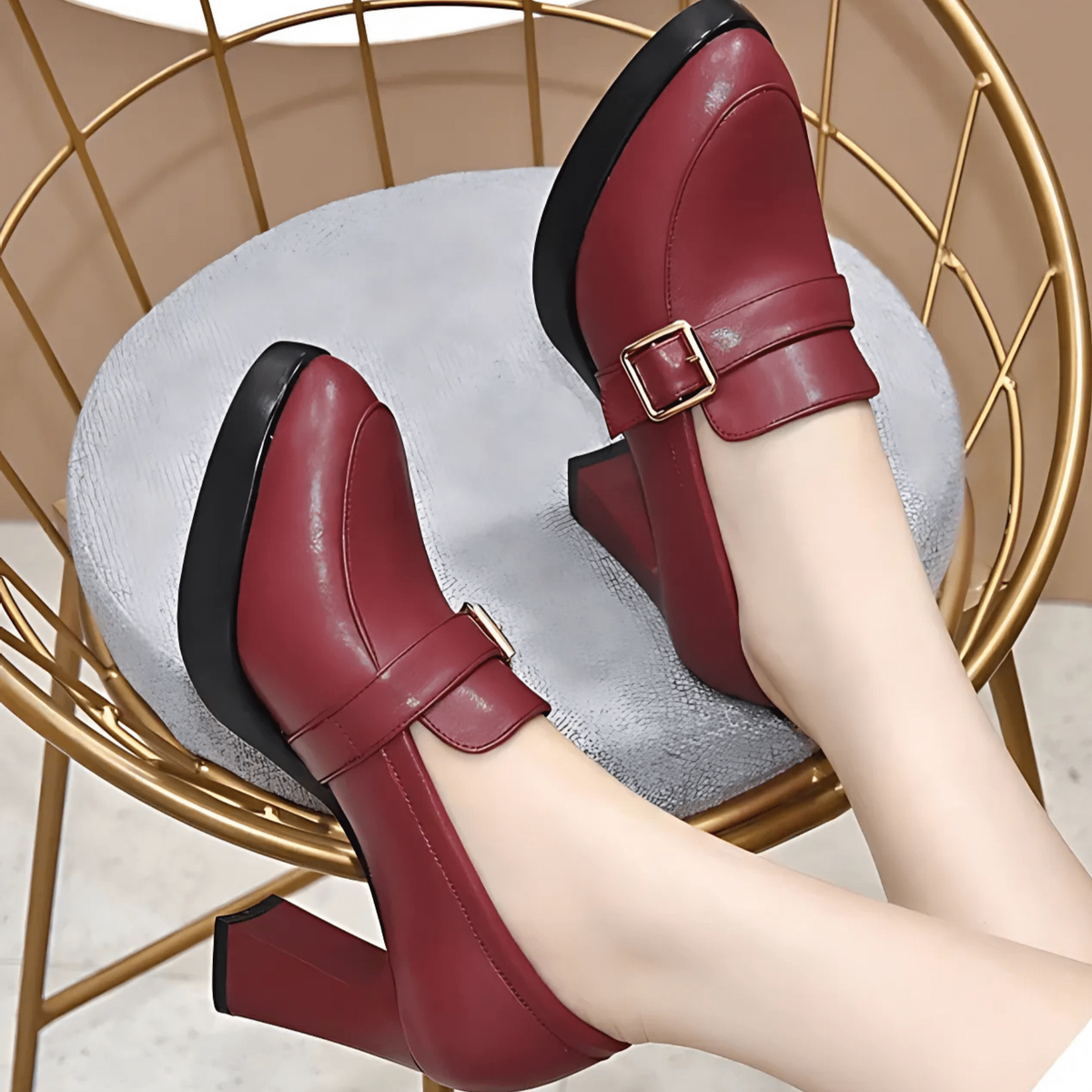 Zapatos de tacón alto con plantilla ortopédica y diseño elegante – BELVIANA