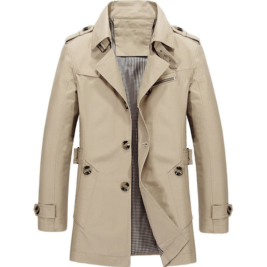 MARIE - Trench coat clásico con doble fila de botones para mujer