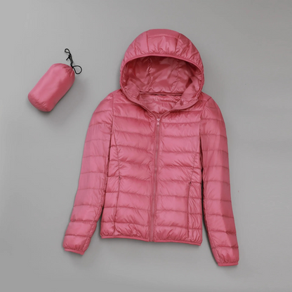 CARINE – Abrigo de invierno elegante con capucha para mujer