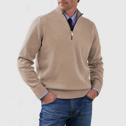 MARINER - Suéter de punto con media cremallera para hombre