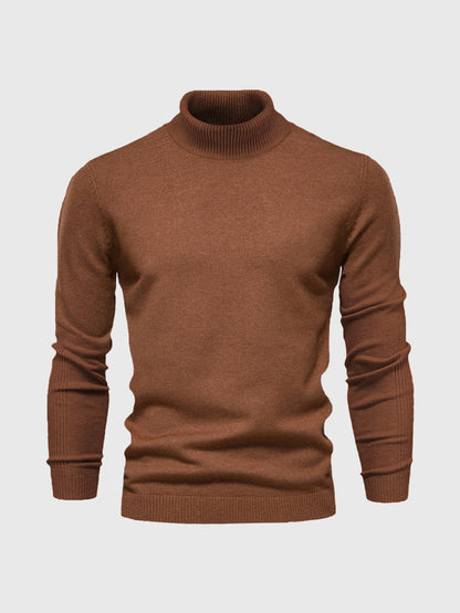 DAVARO – Jersey de hombre de cuello alto slim fit con diseño elegante