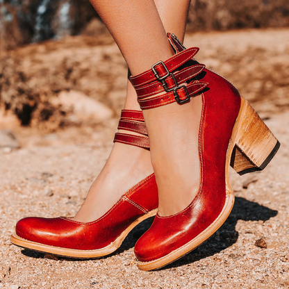 Botines vintage con tacón cubano para mujer – DESTARA
