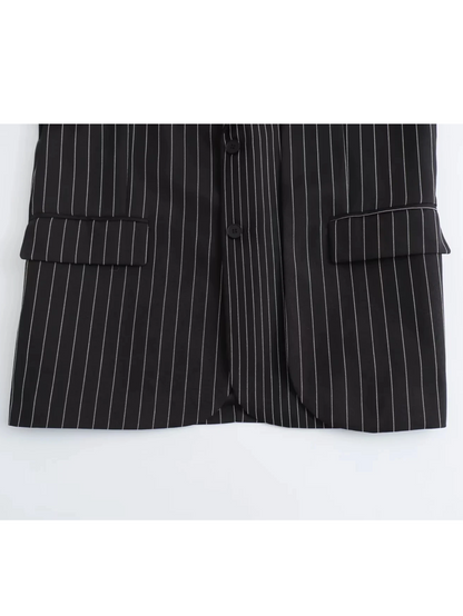 AINA - Blazer formal con rayas para mujer, perfecto para el aspecto de oficina