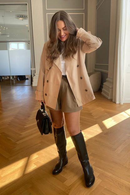 GIOVANNA – Chaqueta de cuero para mujer con corte suelto