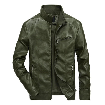 BJARKE - Cazadora motera robusta con bolsillos de cremallera para hombre