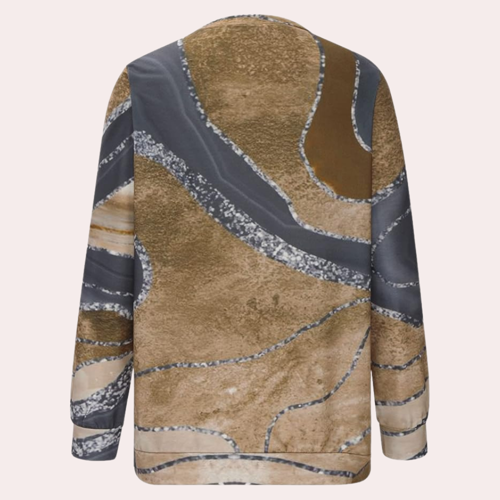 NORA - Suéter para mujer con estampado abstracto