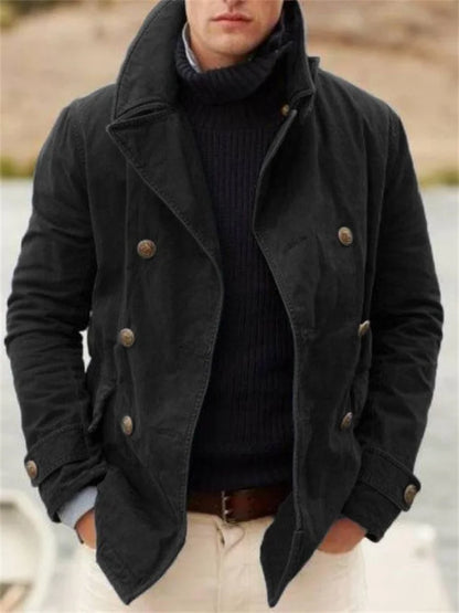 MAGNUS - Abrigo de invierno casual con solapas para hombre