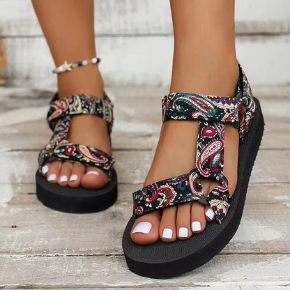 Lima - Sandalias de Playa de Estilo Étnico Cómodas de Verano para Mujer