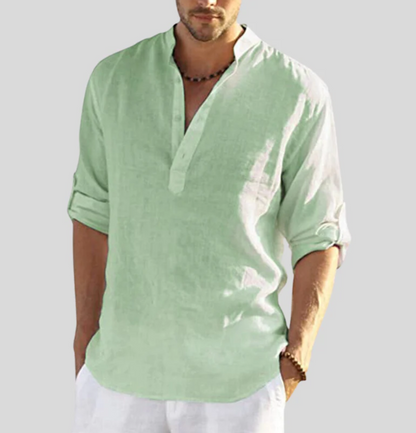 Camisa de lino transpirable para hombre, frescura y estilo natural – Menara
