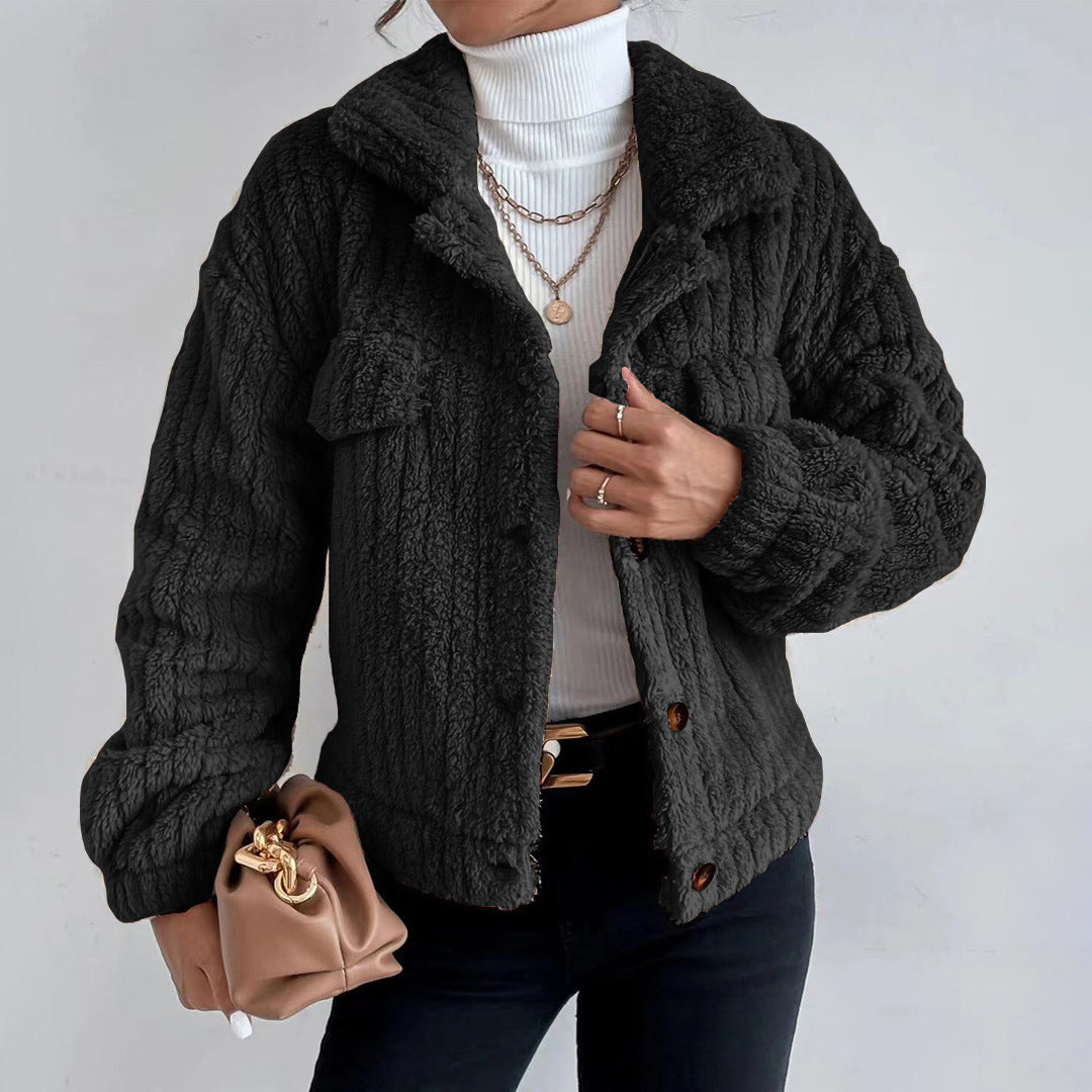 Abrigo elegante de mujer con bolsillos – AMELIA
