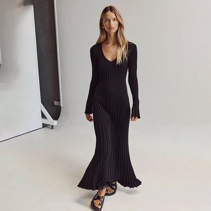 ABIGAIL – Vestido maxi de punto para mujer