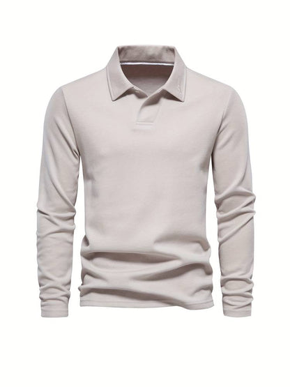 RAMÓN - Polo de manga larga con cuello clásico para hombre