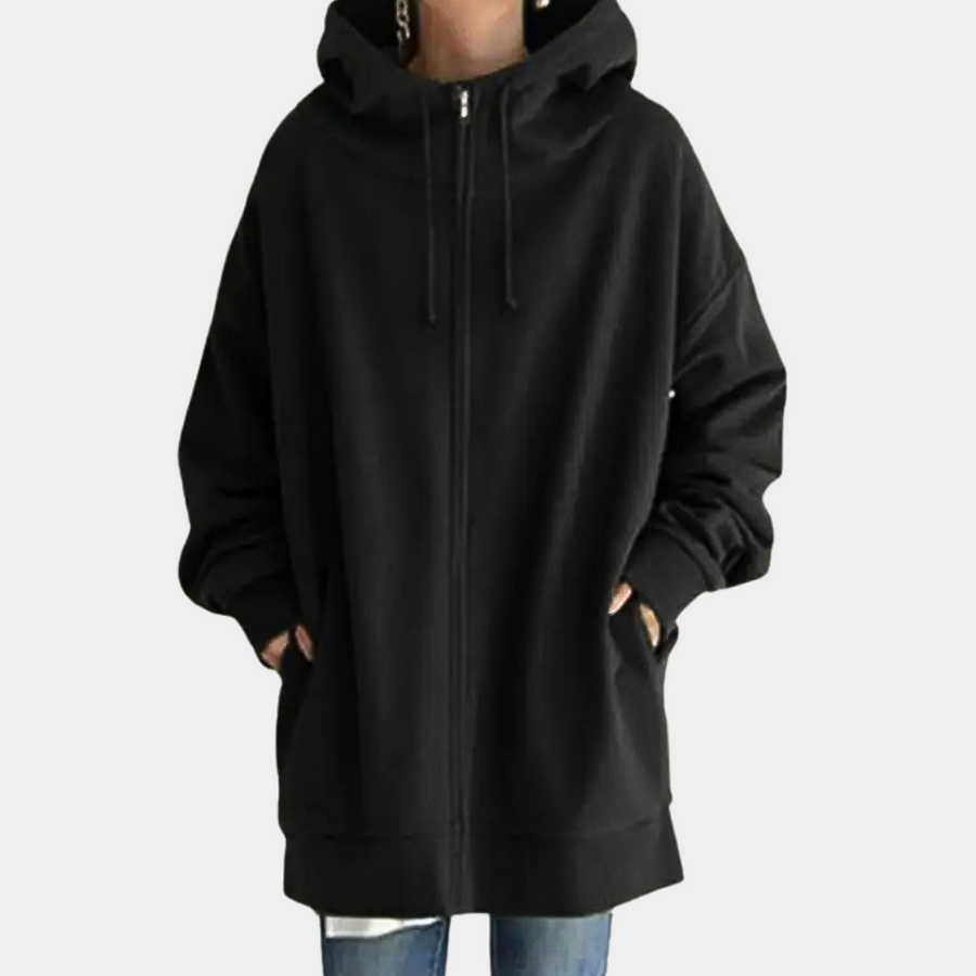 ARISSA - Sudadera con capucha y cremallera para mujer
