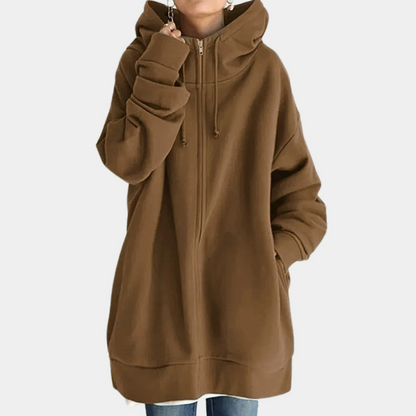 ARISSA - Sudadera con capucha y cremallera para mujer