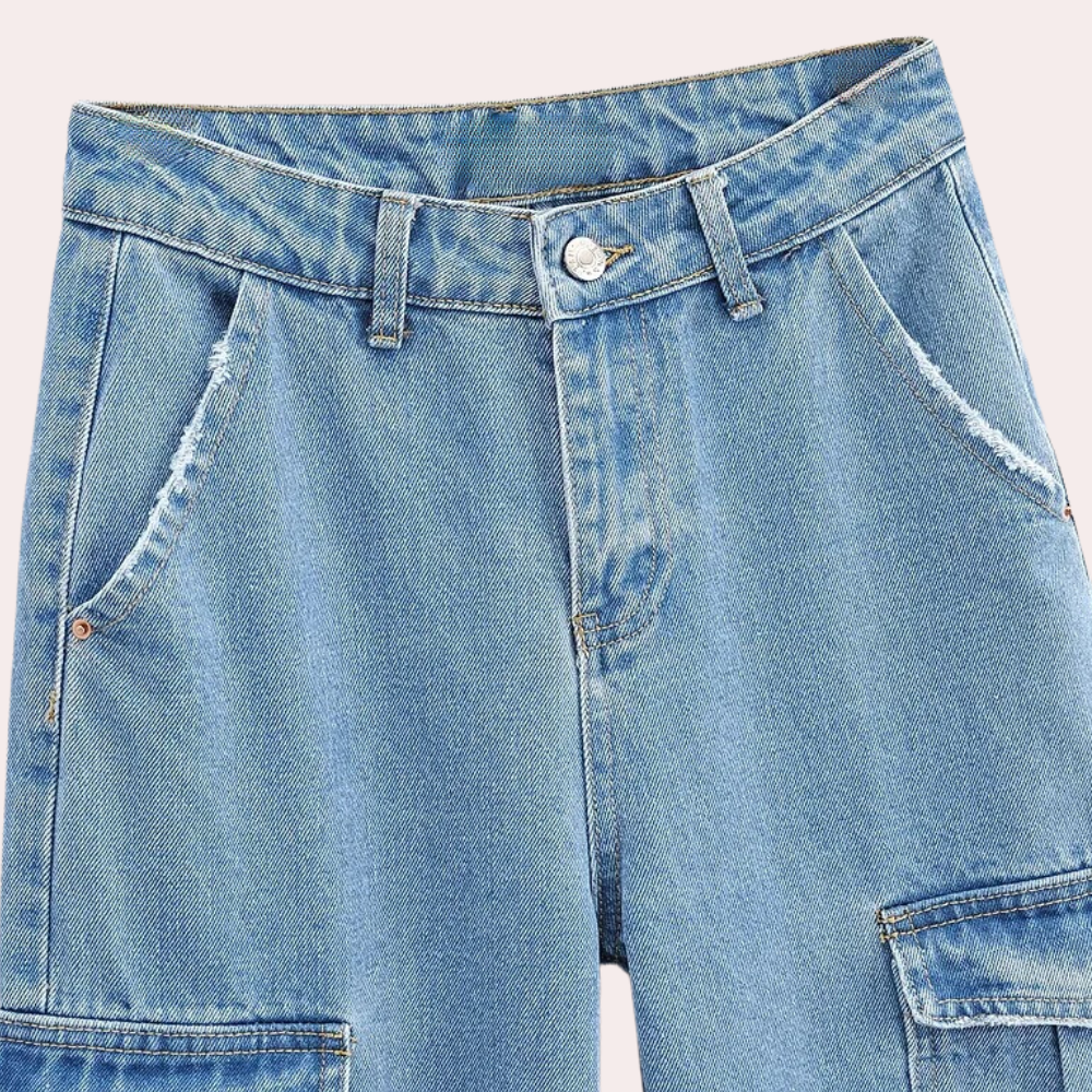 CELINE - Pantalón cargo de mezclilla para mujer