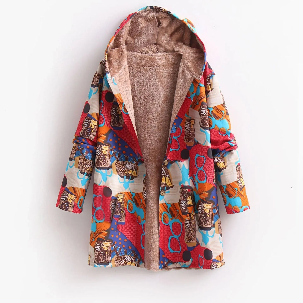 Chaqueta polar estampada para mujer con diseño alegre y colorido – CHRISTINA