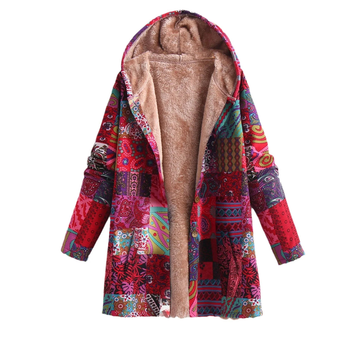 Chaqueta polar estampada para mujer con diseño alegre y colorido – CHRISTINA