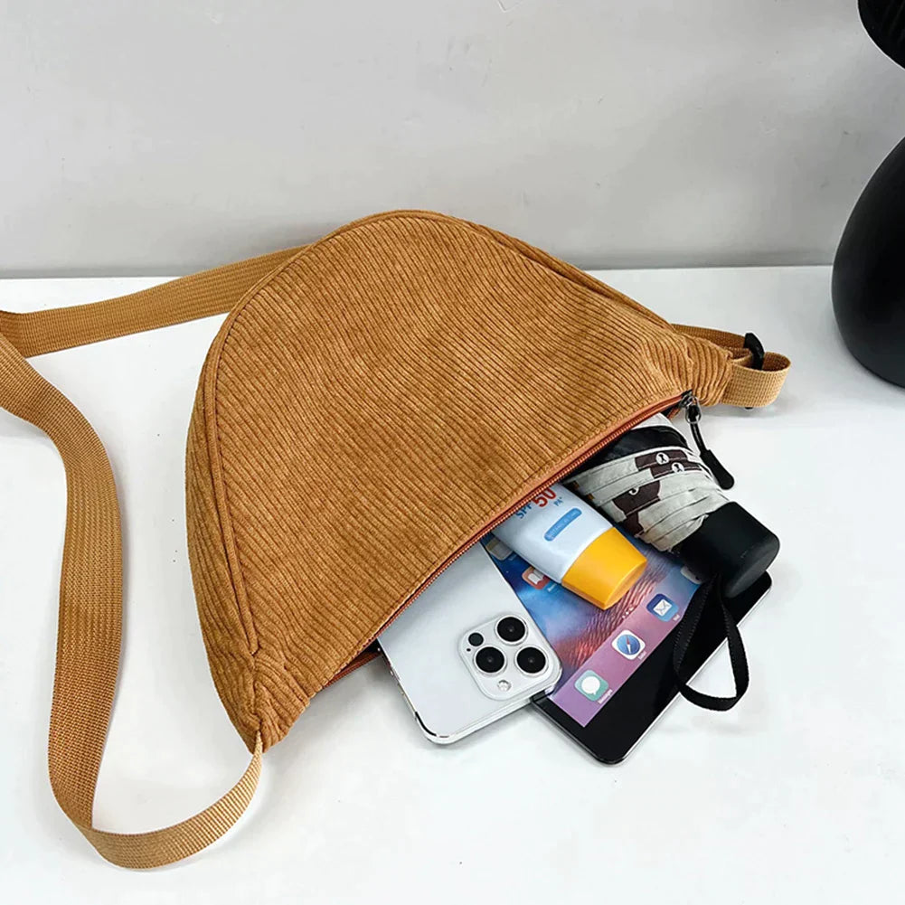 Bolso cruzado de pana elegante para mujer – JIANA