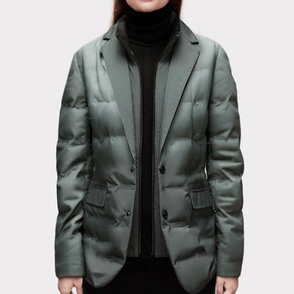 Abrigo acolchado de mujer estilo blazer elegante – ELIORA