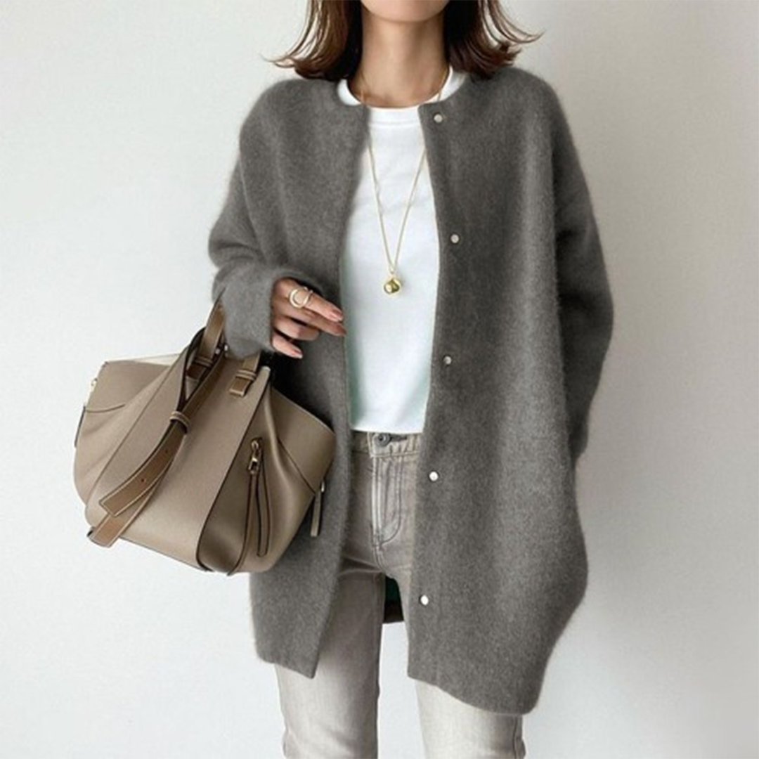 GUNNEL - Chaqueta de punto oversize elegante para mujeres