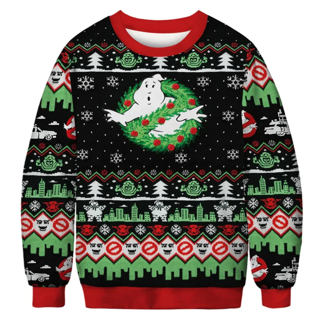 NOELIA - Jersey navideño unisex de invierno con mangas largas