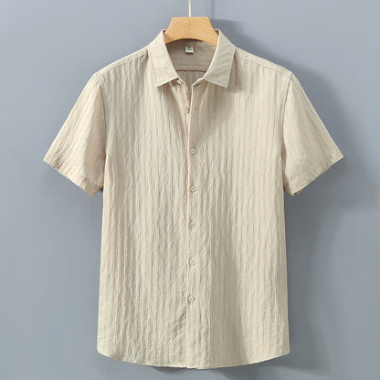 Camisa de hombre transpirable con textura y cierre oculto – JAMES