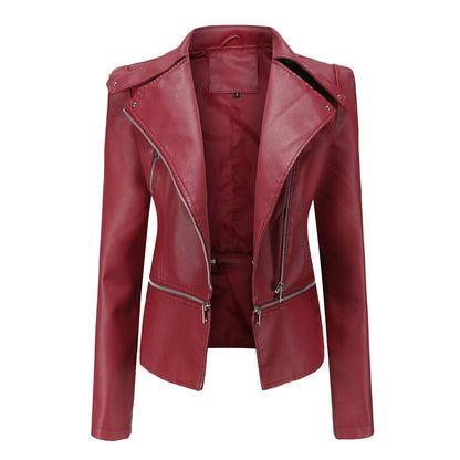 Cazadora biker entallada de mujer con estilo moderno – JESSICA
